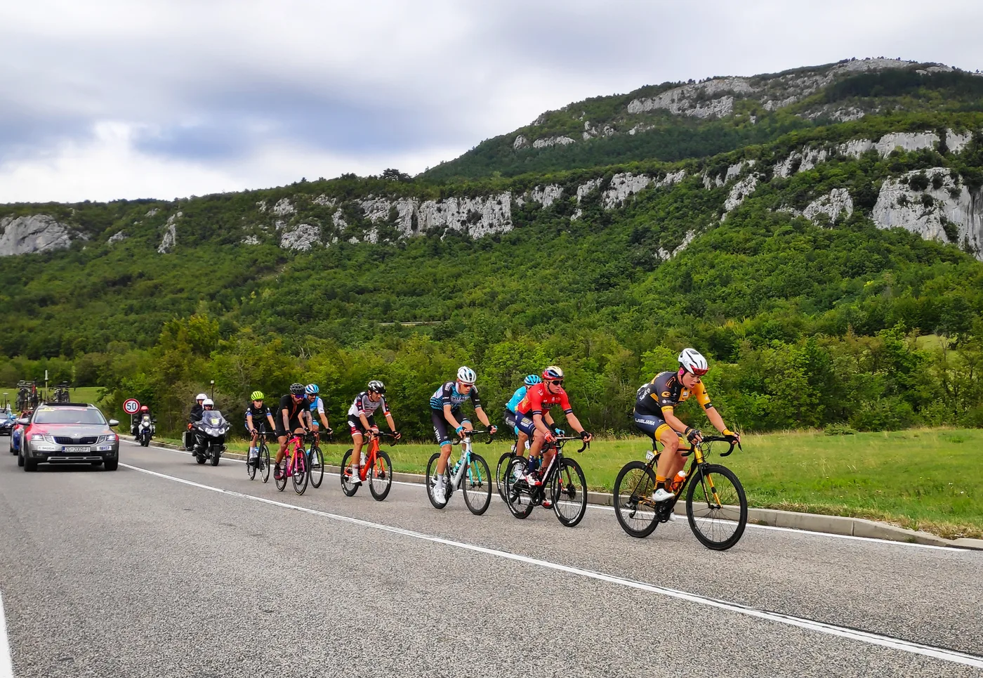 Biciklisti tijekom utrke CRO Race u Hrvatskoj