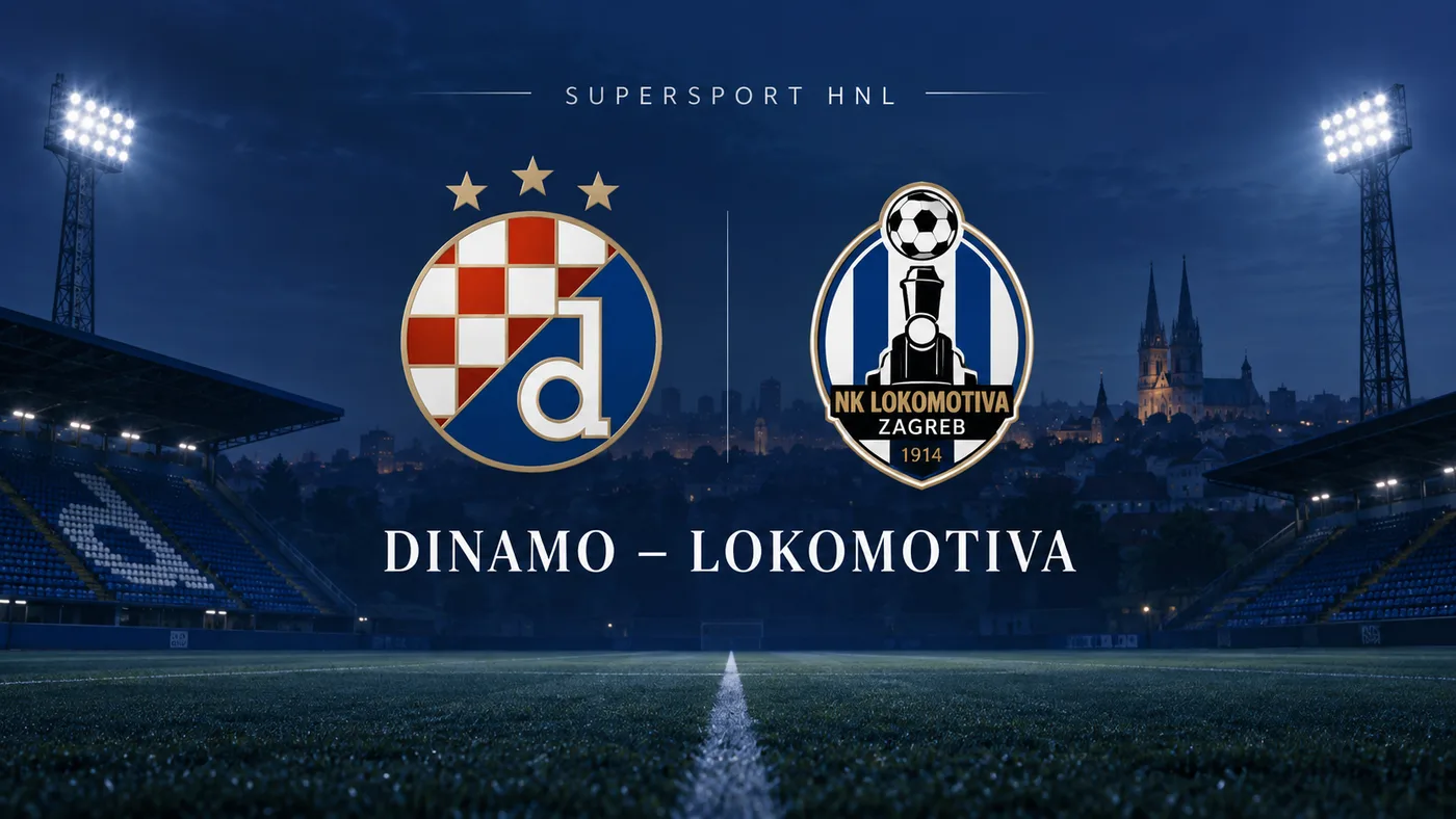 Grafika najave utakmice Dinamo Zagreb – Lokomotiva na stadionu u Zagrebu