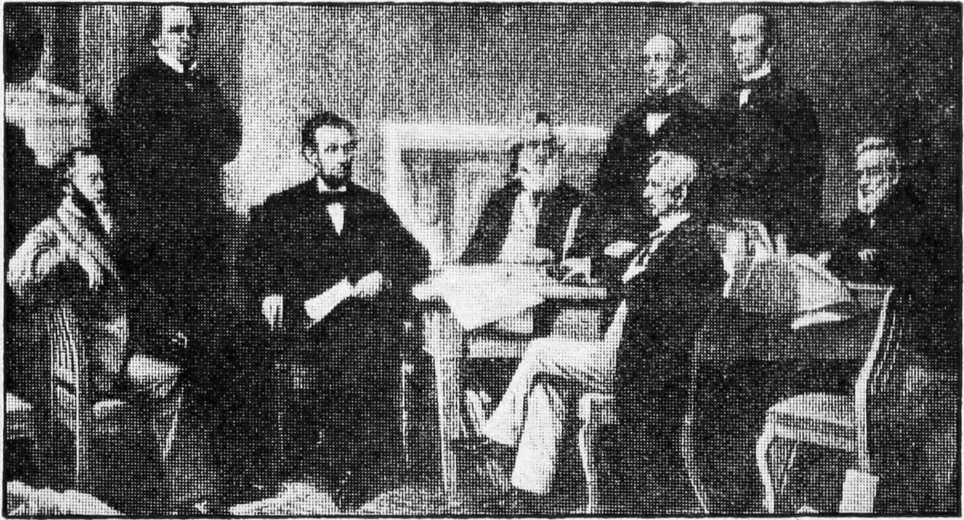Abraham Lincoln čita članovima kabineta Proglas o emancipaciji