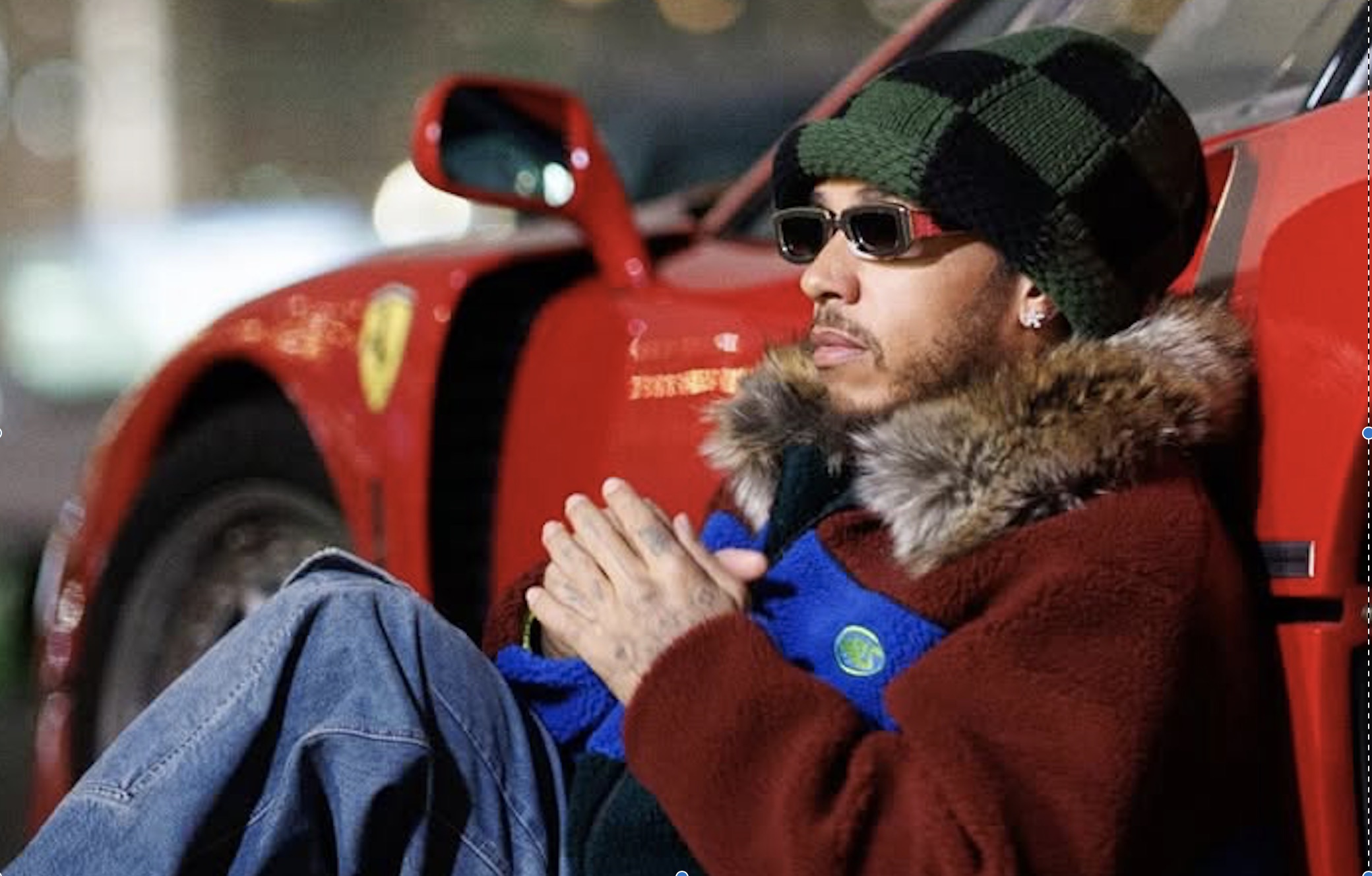 Lewis hamilton, Ferrari F40 instagram photo